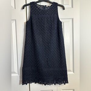 LOFT Navy Lace Mini Dress